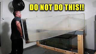 I moved the tanks, moved the fish and build the DIY monster aquarium stand