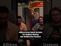 albion devs photobomb halloween stream in cosplay