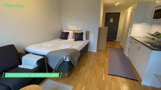 Video Tour | Furnished studio apartment for rent in Solna, Stockholm