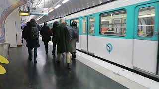 Paris Metro Line 12 Trains At  Trinité d'Estienne d'Orves  10 January 2023