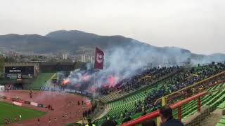 FK Sarajevo - FK Željezničar: Bakljada Manijaka