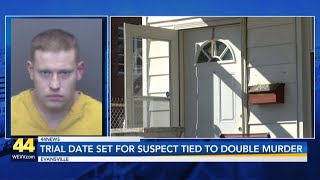 Trial date set for suspect in Evansville double murder