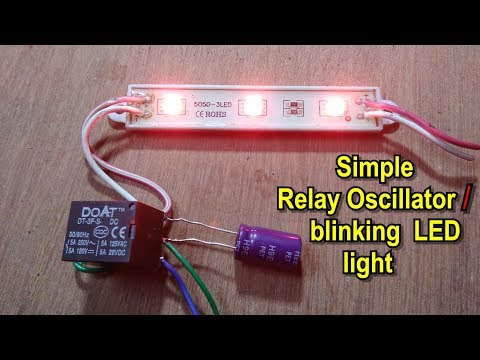 Without IC | How to make simple oscillator/flashing/blinking lights using DC relay Without IC | How to make simple oscillator/flashing/blinking lights using DC relay