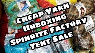 Yarn Unboxing - Cheap Yarn from Spinrite Factory Outlet Tent Sale | Bag O Day crochet