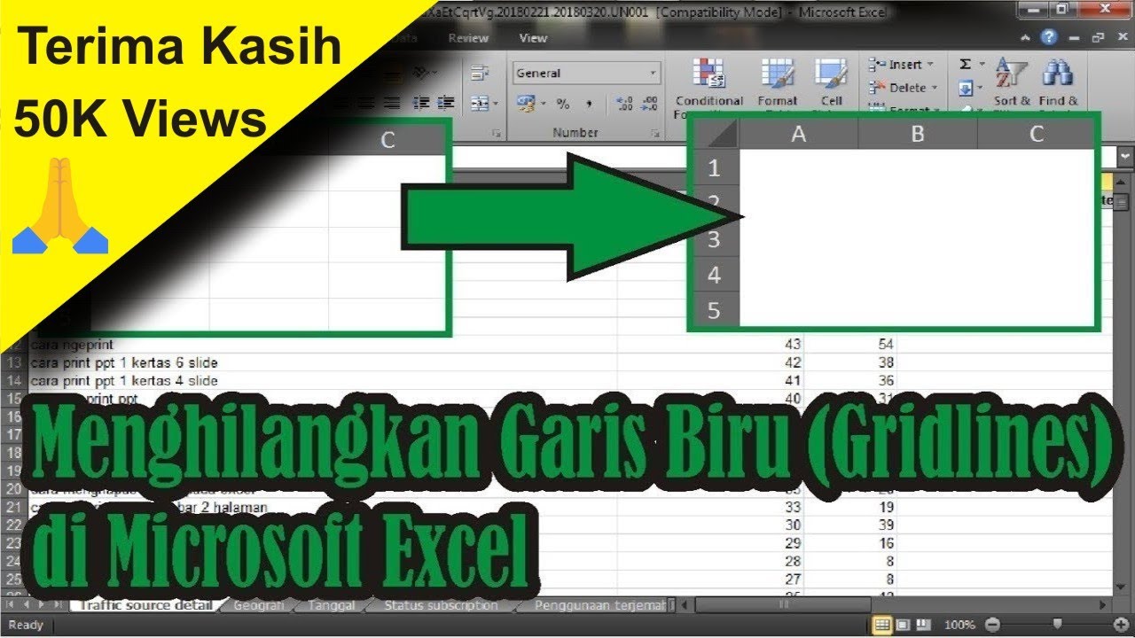 Cara Menghilangkan Garis Bantu Di Excel – Ilmu