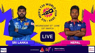 🔴 LIVE | #T20WorldCup | 23rd Match | Sri Lanka Vs Nepal  | Sirasa TV