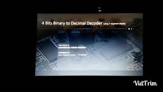 4 bits binary to decimal decoder