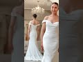 Simple Fitted Crepe Wedding Dress - R3653 by Allure Romance