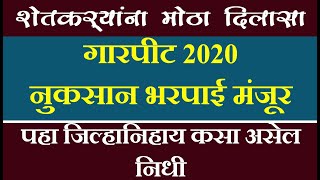 गारपीट नुकसान भरपाई मंजूर, पहा कसा असेल जिल्हा निहाय निधी|| Garpit nuksan bharpai #Prabhudeva