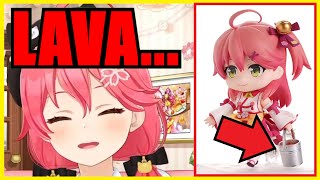 Miko Can't Stop Laughing At Her Nendoroid Holding A Lava Bucket Calmly【Hololive | Eng Sub】