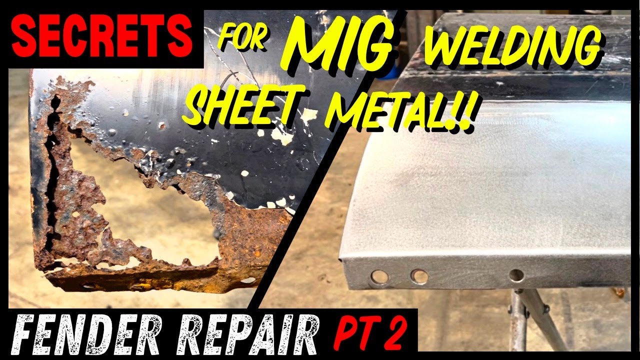 How To Fabricate + MIG Weld Thin Sheet Metal - Fender Patches on 1960 Cadillac