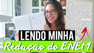 LENDO E COMENTANDO MINHA REDAÇÃO DO ENEM 2016 - Débora Aladim