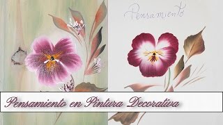 Flor Pensamiento en Pintura Decorativa - DIY - elarcademeyde