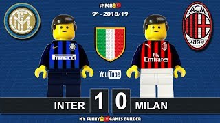 Inter vs Milan 1-0 • Derby Milano Serie A • Sintesi 21/10/18 • All Goal Highlights Lego Football
