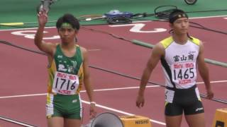 20161022ユース陸上男子100m準決勝3組