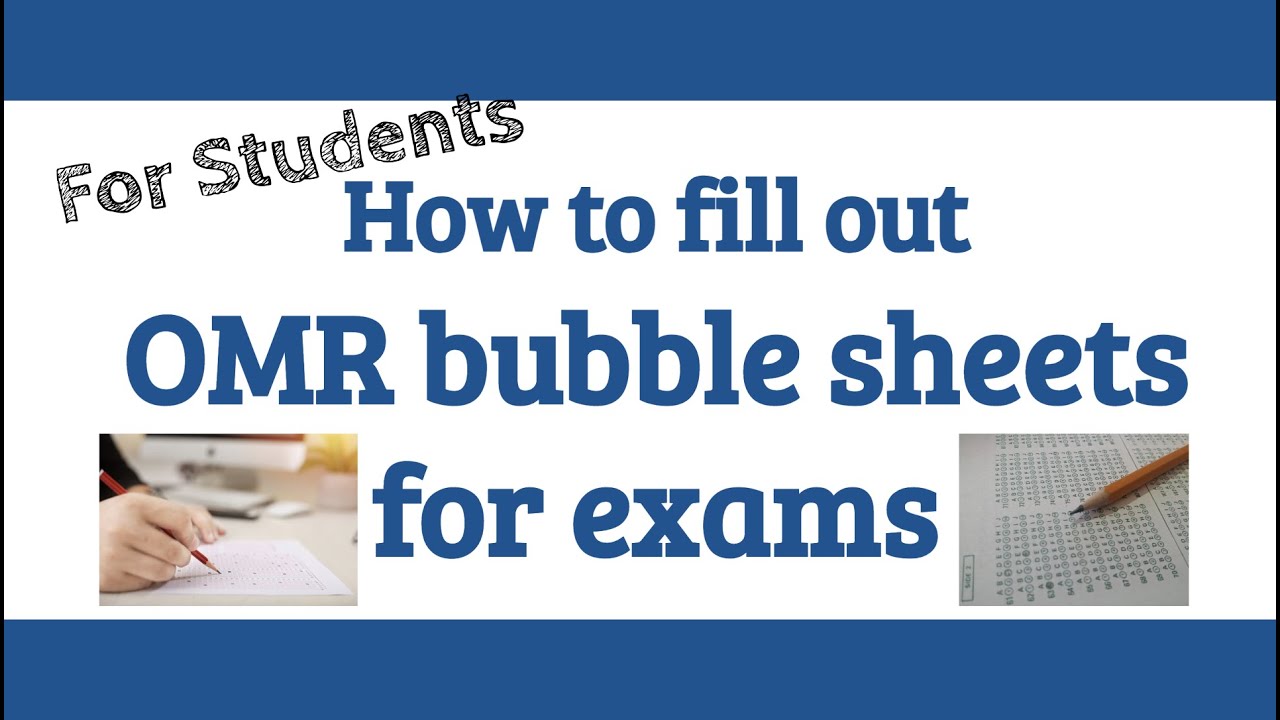 How To Fill Out OMR Bubble Sheets For Exams - YouTube