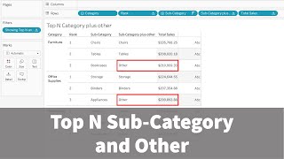 Tableau Top N Item ranking with Other tutorial