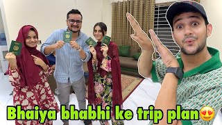 Finally bhaiya bhabhi ko surprise trip gift kardiya😍