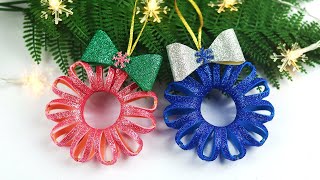 DIY Christmas Ornament Ideas With Glitter Foam Sheet | Christmas Crafts | Christmas Tree Decorations