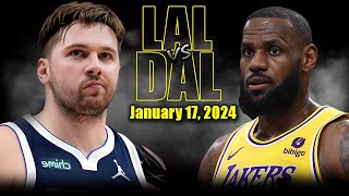 Los Angeles Lakers vs Dallas Mavericks Full Game Highlights - January 17, 2023 | 2023-24 NBA Season