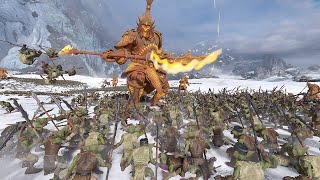 10 Terracotta Sentinels Defend 10,000 Gnoblars - Total War Warhammer 3