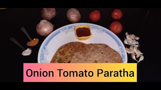 Onion Tomato Paratha | வெங்காயம் தக்காளி பராத்தா | How to make Onion Tomato  Paratha recipe in tamil