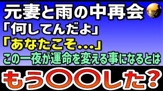 【感動する話】元妻と土砂降りの中バッタリ再会「何してんだよ」「あなたこそ」この一夜が俺の運命を変える事になるとは「もう忘れたのか？」