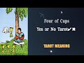 Four of Cups💡 in yes or no tarot?💡Tarot meaning