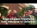 Magic Kingdom Transforms from Halloween to Christmas in One Night