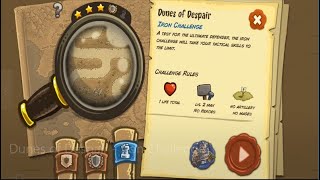 Kingdom Rush Frontiers - Dunes of Despair (Level 4) Iron Challenge Hard Difficulty Walkthrough