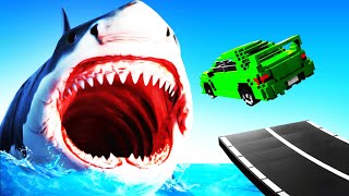 MEGALODON SHARK vs CARS