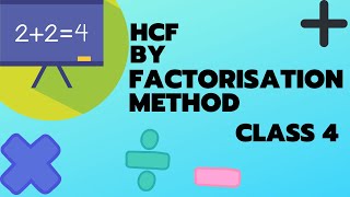Class 4 Maths | HCF By FACTORISATION METHOD | ICSE Syllabus