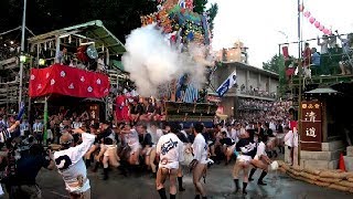 博多祇園山笠2018　追い山八番山笠　上川端通 櫛田入り