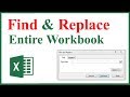 How to search within the entire workbook in excel