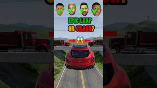 Can Football Star Cars Survive This Insane Bridge Truck Jump? 🤔🚗💨 #beamngdrive #games #football