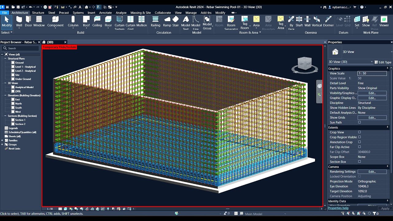 Swimming Pool Rebar Layout