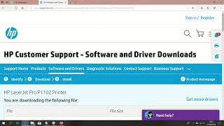 Instal driver printer hp p1102 on windows 10