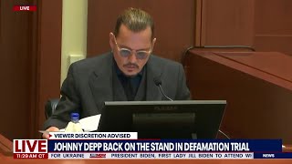 Johnny Depp mocks Amber Heard's lawyer for taking 5 mins to find document | LiveNOW from FOX