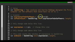 Sift through Text with Regular Expressions, freeCodeCamp Basic Javascript