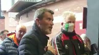 Roy Keane in heated argument with fan outside Old Trafford