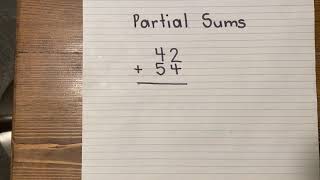 Partial Sums Addition Strategy