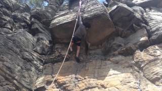 Will Hipschman Climbs Mama Bear at Pilot Mountain