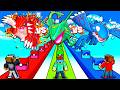 RED Vs GREEN Vs BLUE Pixelmon LUCKY BLOCK RACE! (Minecraft)