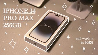 Iphone 14 Pro Max Unboxing 2023 (space black), Setup and Camera Test ヾ(๑╹◡╹)ﾉ"