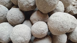 Semi Gritty Sand Cement Balls Crumble dry and water 💧💦💧 Satisfying Sound ASMR