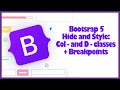 Bootstrap 5 : Hide and style with classes and breakpoints
