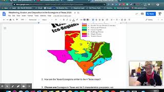 Help with Ecoregions and Weathering in Texas 5/6/20