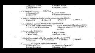 QUESTION PAPER PART 3 FOR NURSING OFFICER EXAM PREPARATION /ESIC/PGIMER/DSSB/RRB/NORCET 23