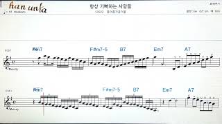 항상 기뻐하는 사람들/봄여름가을겨울👍노래 반주, 코드 악보,가라오케💋Karaoke*Sheet Music*Chord*MR