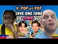 REACTION TO KPOP vs POP: Save One Song 🎶 | MUSIC QUIZ CHALLENGE | FIRST TIME WATCHING